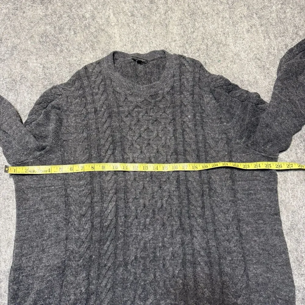 Vintage Banana Republic Mens Fisherman Sweater Size 2XL Cable Knit Wool Nylon